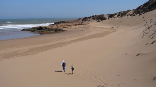 Côte atlantique maroc, Plage entre Tafedna et sidi Kaouki